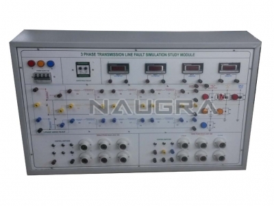 THREE PHASE TRANSMISSION LINE TRAINER (FAULT SIMUL